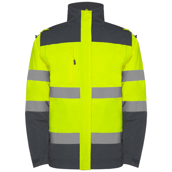 Chaqueta acolchada bicolor de alta visibilidad EPSYLON resistente al agua impermeable