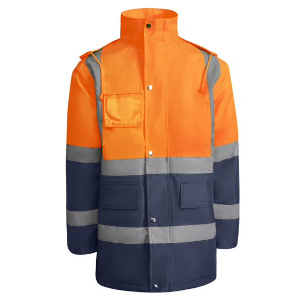 Parka acolchada de alta visibilidad MERAK resistente al agua impermeable