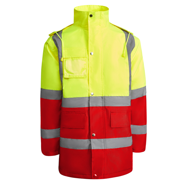 Parka acolchada de alta visibilidad MERAK resistente al agua impermeable