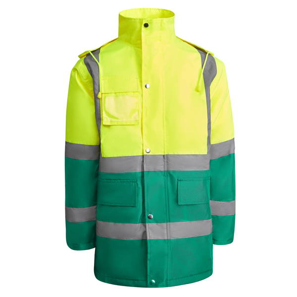 Parka acolchada de alta visibilidad MERAK resistente al agua impermeable