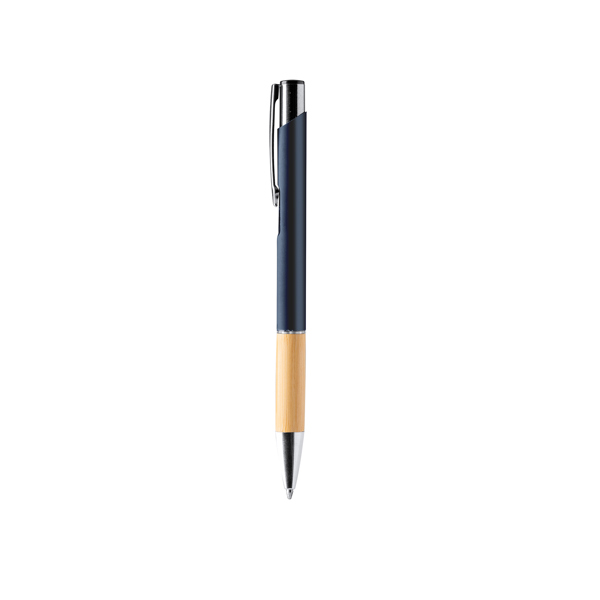 Bolígrafo BORUX de aluminio y bambú tinta azul