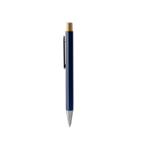 Bolígrafo hexagonal SALOM de bambú tinta azul
