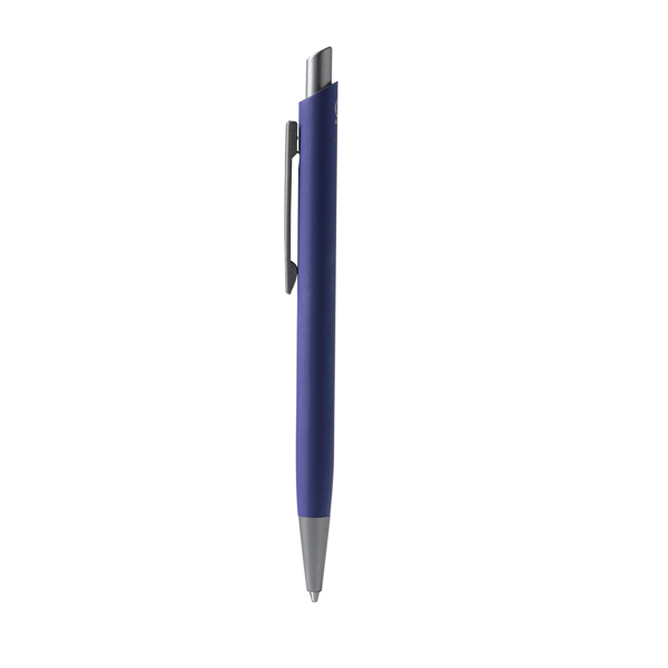 Bolígrafo pulsador TORY de aluminio tinta azul