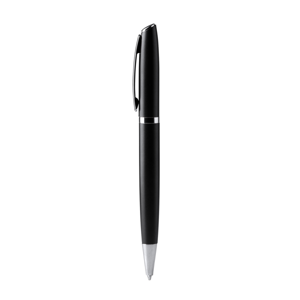 Elegante bolígrafo giratorio ALVIK de aluminio tinta azul