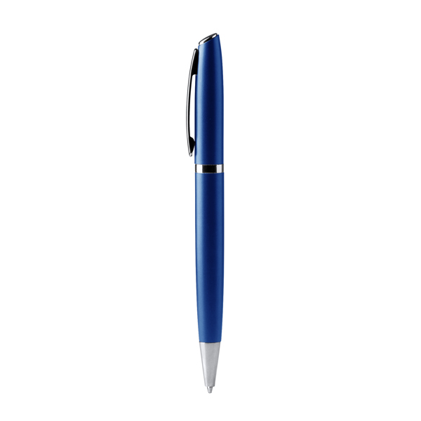 Elegante bolígrafo giratorio ALVIK de aluminio tinta azul