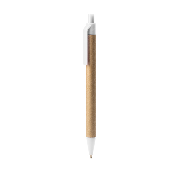 Bolígrafo ALDER de cartón (BLANCO)