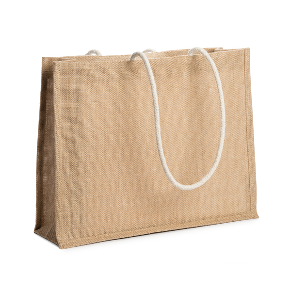Bolsa de playa rectangular STERNA de algodón y yute