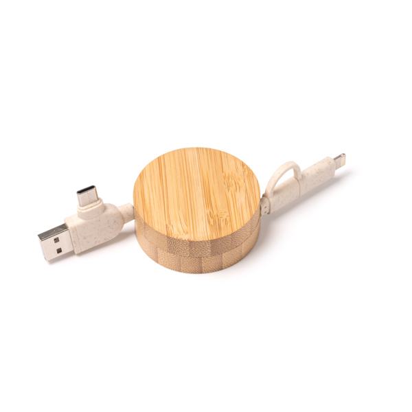 Cable cargador extensible GARYK de bambú