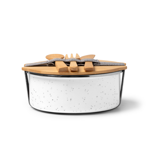 La fiambrera metálica cuenta EVELIN de bambú